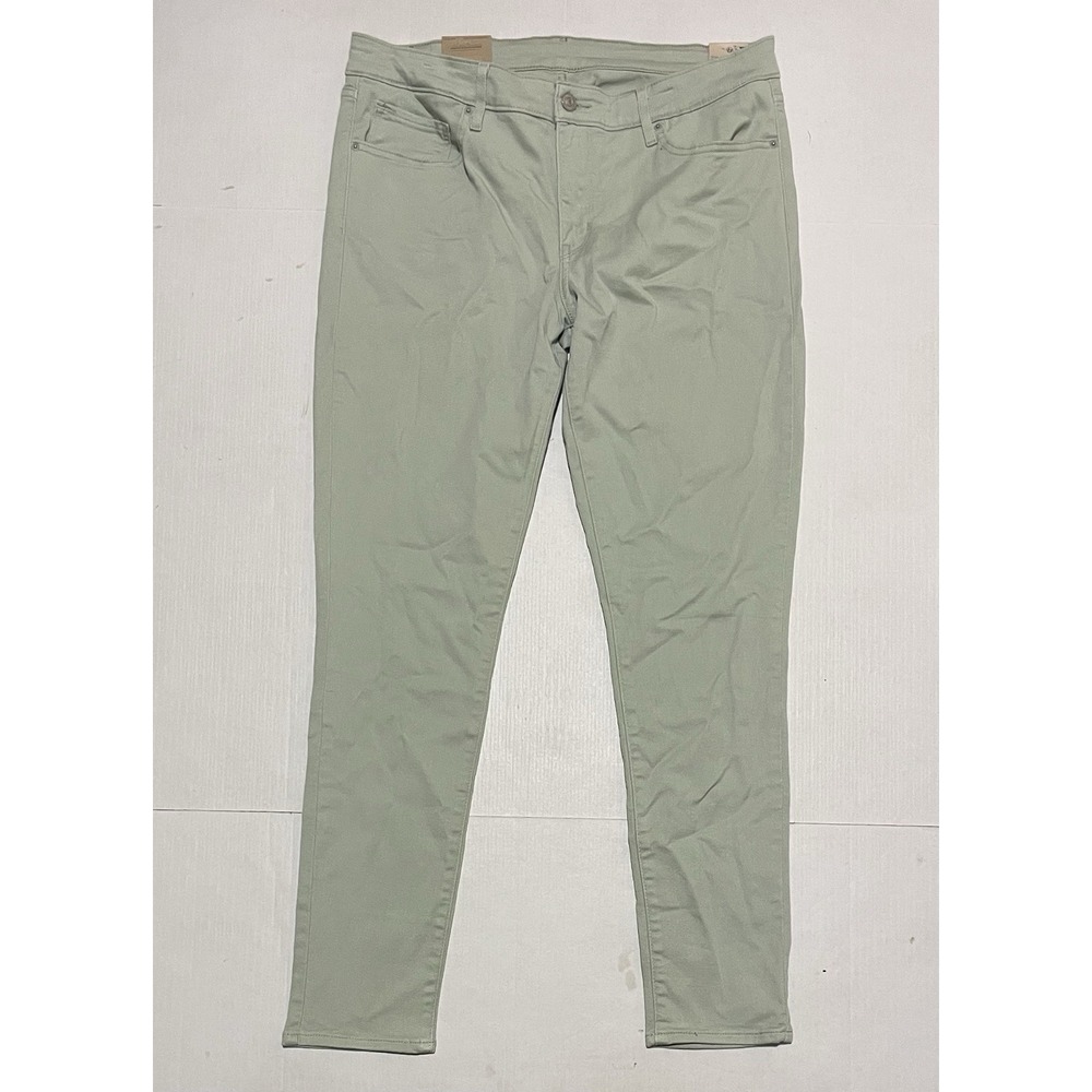 Levi’s 711 Skinny Women’s Jeans 32 X 30 Sage Green Mid Rise Stretch Denim NWT
